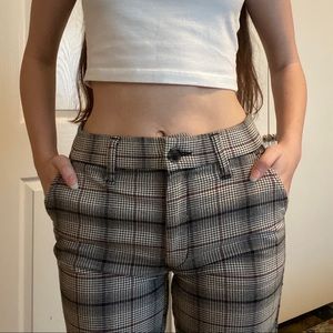 american eagle plaid trouser pants, size 00 R